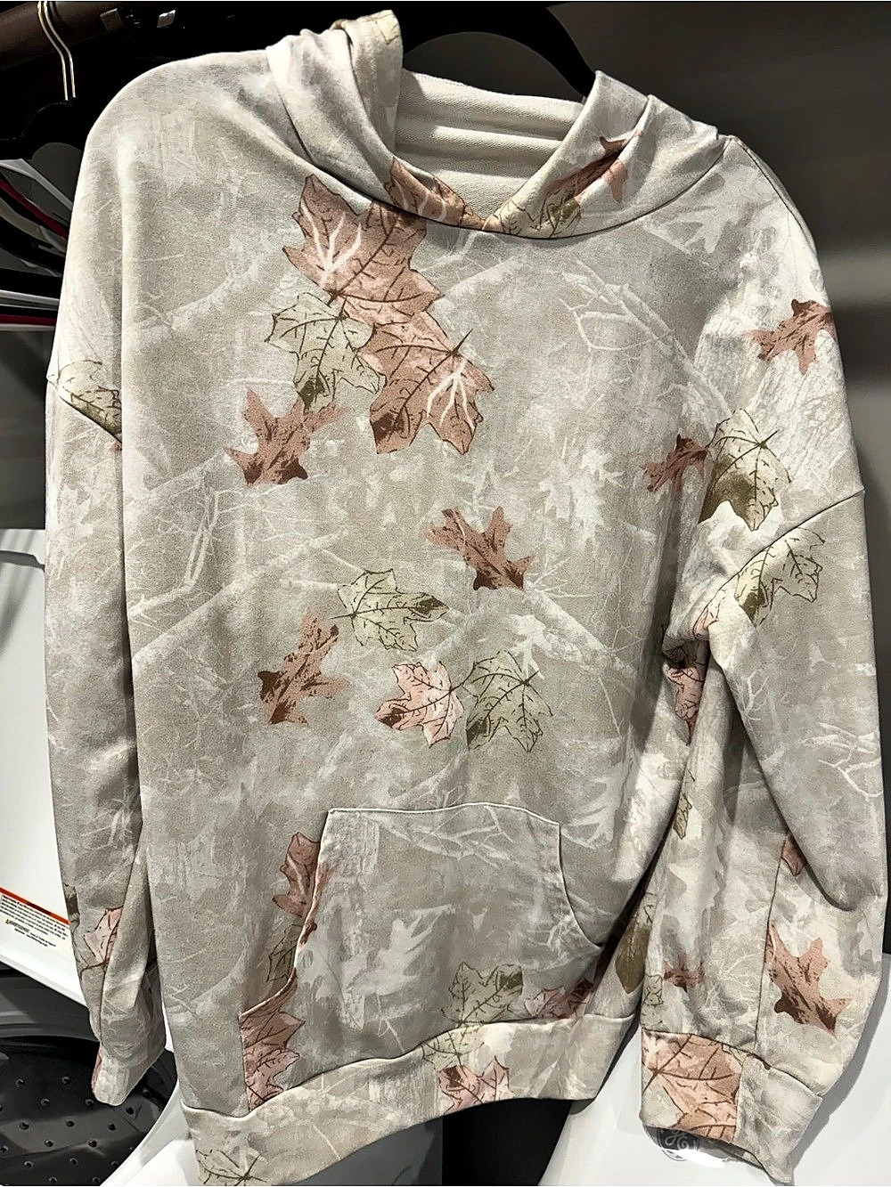 Floral Hoodie in Gray & Pink Like New